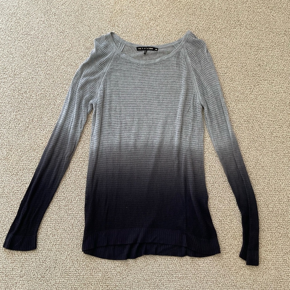 Rag and Bone Gray and Black Ombre Sweater